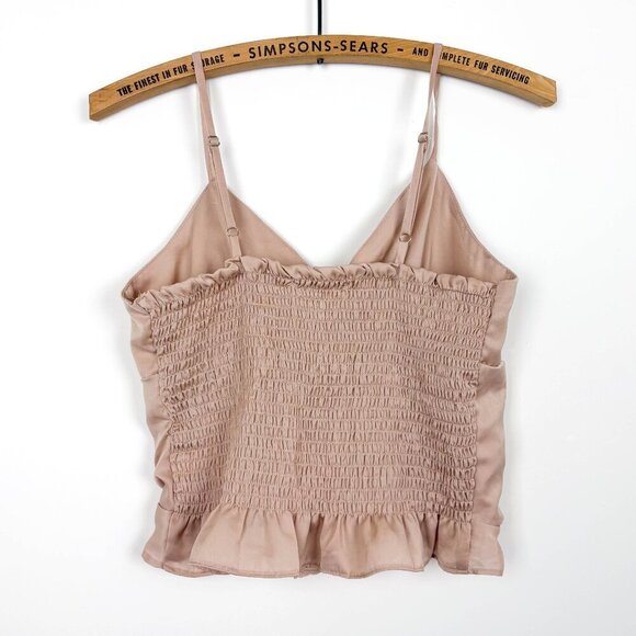 Active USA Womens Medium Blush Ruched Cropped Cami  Spaghetti Strap Festival - Picture 4 of 4